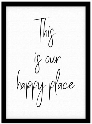 Happy Place, Φράσεις, Πίνακες σε καμβά, 20 x 30 εκ. (51366)