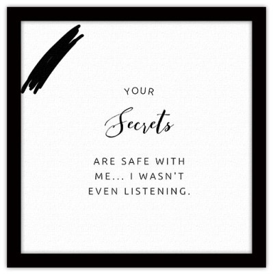 Secrets, Φράσεις, Πίνακες σε καμβά, 40 x 40 εκ.