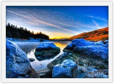Ποτάμι το Χειμώνα, Φύση, Πίνακες σε καμβά, 30 x 20 εκ. (51594)