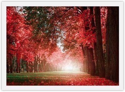 Δέντρα με Κόκκινα Φύλλα, Φύση, Πίνακες σε καμβά, 30 x 20 εκ. (51584)