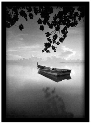 Βάρκα σε λίμνη, Φύση, Πίνακες σε καμβά, 15 x 20 εκ.