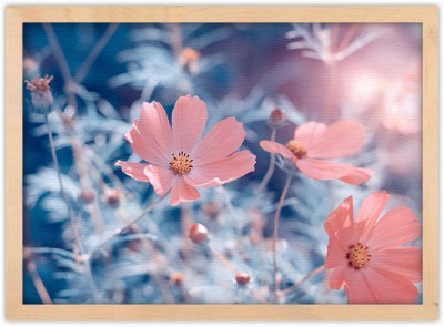 Ροζ Άνθοι, Φύση, Πίνακες σε καμβά, 30 x 20 εκ. (51527)