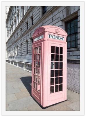 Pink Telephone Box, Πόλεις – Ταξίδια, Πίνακες σε καμβά, 20 x 30 εκ. (51517)