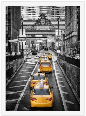 Taxi in the town, Πόλεις – Ταξίδια, Πίνακες σε καμβά, 20 x 30 εκ. (51515)