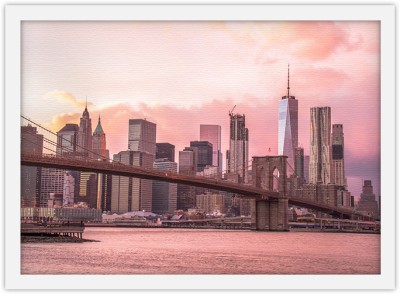 Γέφυρα με φόντο Ουρανοξύστες, Πόλεις – Ταξίδια, Πίνακες σε καμβά, 30 x 20 εκ. (51504)
