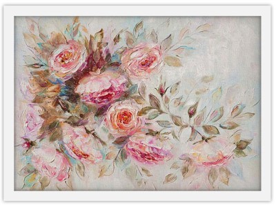 Σύνθεση με ροζ Τριαντάφυλλα, Ζωγραφική, Πίνακες σε καμβά, 30 x 20 εκ. (51411)