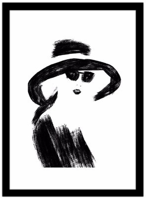 Κυρία με μαύρα Γυαλιά, Ζωγραφική, Πίνακες σε καμβά, 15 