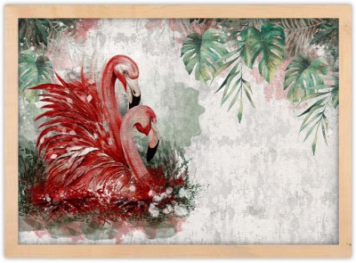 Κόκκινα Φλαμίνγκο, Ζωγραφική, Πίνακες σε καμβά, 20 x 15