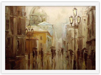 Βροχερή Πόλη, Ζωγραφική, Πίνακες σε καμβά, 30 x 20 εκ. (51386)