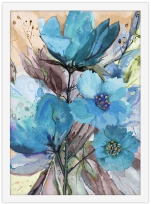 Ανθοδέσμη με μπλε άνθοι, Ζωγραφική, Πίνακες σε καμβά, 20 x 30 εκ. (51463)