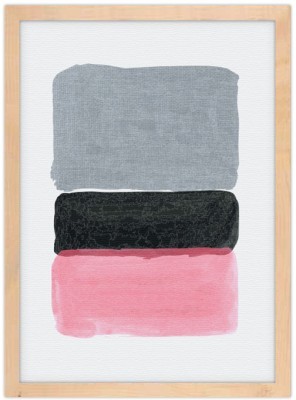 Ορθογώνιο Γκρι-Μαύρο-Ροζ, Ζωγραφική, Πίνακες σε καμβά, 20 x 30 εκ. (51454)