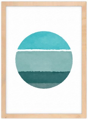 Κύκλος σε μπλε αποχρώσεις, Ζωγραφική, Πίνακες σε καμβά,