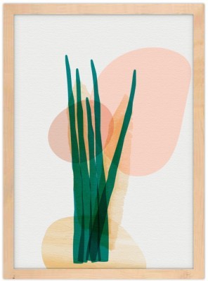 Houseart - ΣΗΜΑΝΤΙΚΟ: Σε περίπτωση διαφοράς τιμής από το κατάστημα ισχύει παντα και μόνο η τιμή του καταστήματος Φυτό με φόντο παστέλ κύκλους, Ζωγραφική, Πίνακες σε καμ