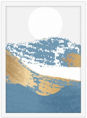 Αγριεμένη Abstarct Θάλασσα, Line Art, Πίνακες σε καμβά, 20 x 30 εκ. (51325)