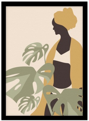Αφρικανική Φιγούρα, Line Art, Πίνακες σε καμβά, 20 x 30 εκ. (51319)