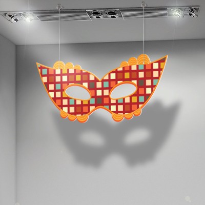 Houseart Μασκαράτα, Αποκριάτικα, Καρτολίνες κρεμαστές, 60X30