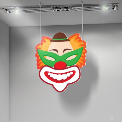 Houseart Γελαστός Κλόουν, Αποκριάτικα, Καρτολίνες κρεμαστές, 50X58