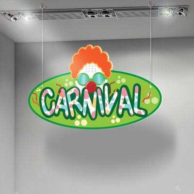 Houseart Happy Happy Carnival, Αποκριάτικα, Καρτολίνες κρεμαστές, 60X36