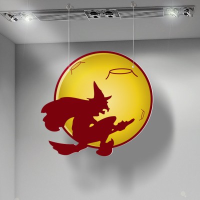Houseart Μάγισσα, Αποκριάτικα, Καρτολίνες κρεμαστές, 50X47