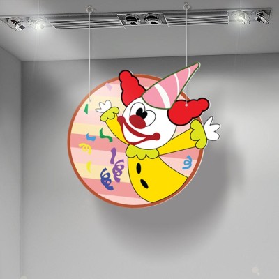 Houseart Χρωματιστός Κλόουν, Αποκριάτικα, Καρτολίνες κρεμαστές, 50X47