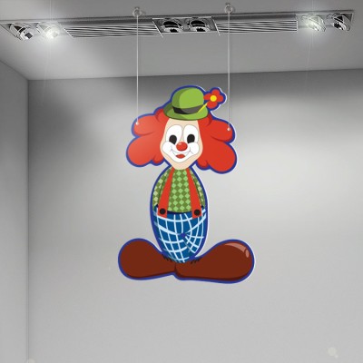 Houseart Κλόουν με τεράστια παπούτσια, Αποκριάτικα, Καρτολίνες κρεμαστές, 40X60