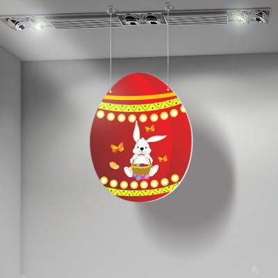 Houseart Πασχαλινά Αυγό με Λαγουδάκι, Πασχαλινά, Καρτολίνες κρεμαστές, 39X50