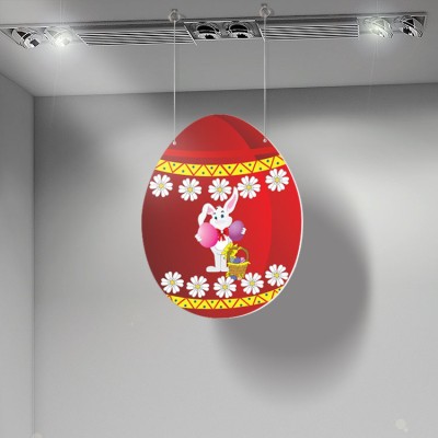 Houseart Πασχαλινό Αυγό με Λουλούδια, Πασχαλινά, Καρτολίνες κρεμαστές, 39X50