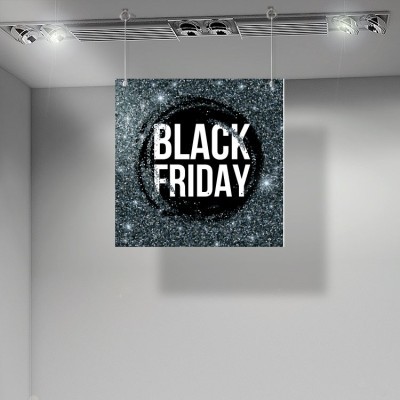 Black Friday Silver Glow, Εκπτώσεις, Καρτολίνες κρεμαστές, 50 x 50 εκ.