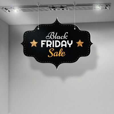 Black Friday Star, Εκπτώσεις, Καρτολίνες κρεμαστές, 70 x 50 εκ.