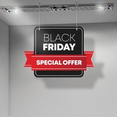 Black Friday with Special Offers, Εκπτώσεις, Καρτολίνες κρεμαστές, 70 x 50 εκ.