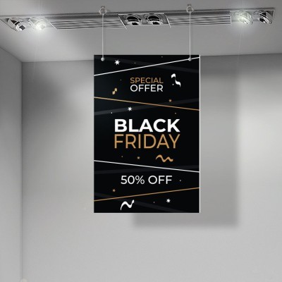 Black Friday Lines, Εκπτώσεις, Καρτολίνες κρεμαστές, 50 x 75 εκ.