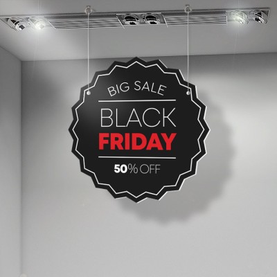 Big Black Friday, Εκπτώσεις, Καρτολίνες κρεμαστές, 50 x 50 εκ.