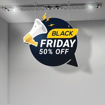 Black Friday Speaker, Εκπτώσεις, Καρτολίνες κρεμαστές, 50 x 50 εκ.
