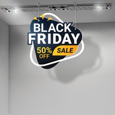 Black Friday Triangle, Εκπτώσεις, Καρτολίνες κρεμαστές, 50 x 50 εκ.