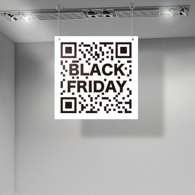 Black Friday Barcode, Εκπτώσεις, Καρτολίνες κρεμαστές, 50 x 50 εκ.