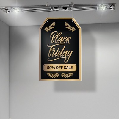 Black Friday-Gold Sales, Εκπτώσεις, Καρτολίνες κρεμαστές, 50 x 75 εκ.