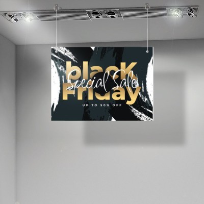 Modern Black Friday, Εκπτώσεις, Καρτολίνες κρεμαστές, 70 x 50 εκ.