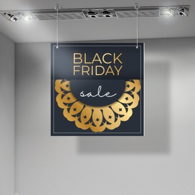 Black Friday Flower, Εκπτώσεις, Καρτολίνες κρεμαστές, 50 x 50 εκ.