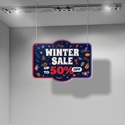 Winter Season Sales, Εκπτώσεις, Καρτολίνες κρεμαστές, 70 x 50 εκ.