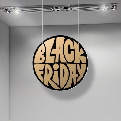 Retro Black Friday, Εκπτώσεις, Καρτολίνες κρεμαστές, 50 x 50 εκ.