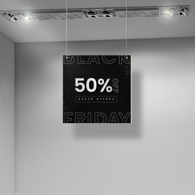 Super Black Offers, Εκπτώσεις, Καρτολίνες κρεμαστές, 50 x 50 εκ.
