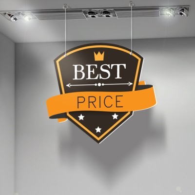 Best Price Yellow, Εκπτώσεις, Καρτολίνες κρεμαστές, 50x45 cm