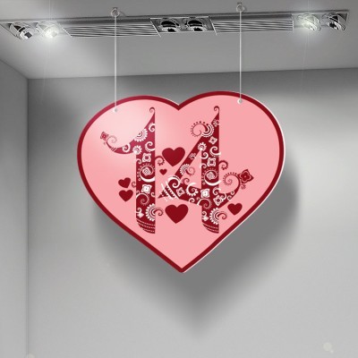 14 February, Αγίου Βαλεντίνου, Καρτολίνες κρεμαστές, 50x45 cm