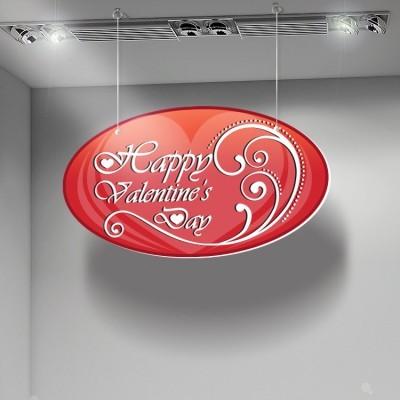 Houseart Day for lovers, Αγίου Βαλεντίνου, Καρτολίνες κρεμαστές, 50x28 cm