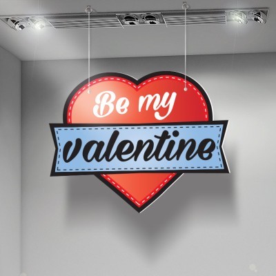 Houseart Be my Valentine, Αγίου Βαλεντίνου, Καρτολίνες κρεμαστές, 50x39 cm