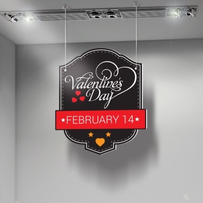 Houseart Valentine\'s Day February 14, Αγίου Βαλεντίνου, Καρτολίνες κρεμαστές, 42x50 cm