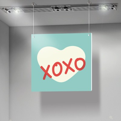 Houseart XOXO, Αγίου Βαλεντίνου, Καρτολίνες κρεμαστές, 50X50