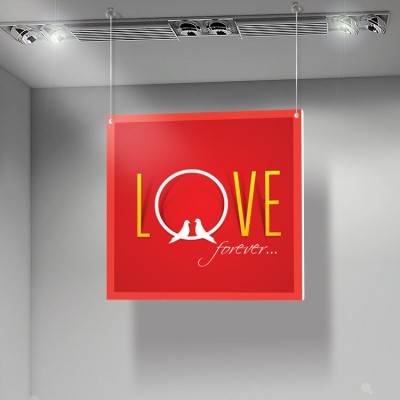 Love is for ever, Αγίου Βαλεντίνου, Καρτολίνες κρεμαστές, 50X50