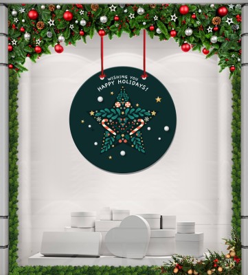 Houseart Happy Holidays, Χριστουγεννιάτικα, Καρτολίνες κρεμαστές, 50 x 50 εκ.