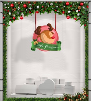 Houseart Καλά Χριστούγεννα, Χριστουγεννιάτικα, Καρτολίνες κρεμαστές, 50 x 50 εκ.